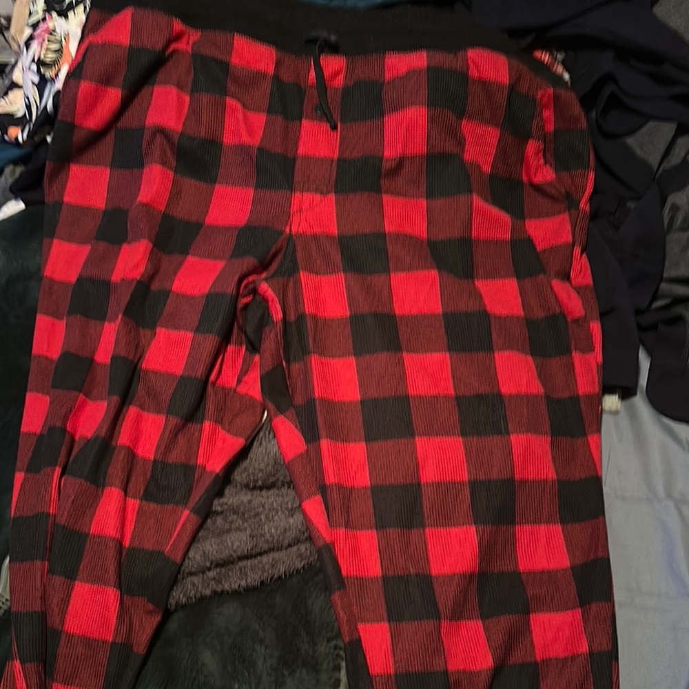 Women’s Red and Black Plaid Bottoms